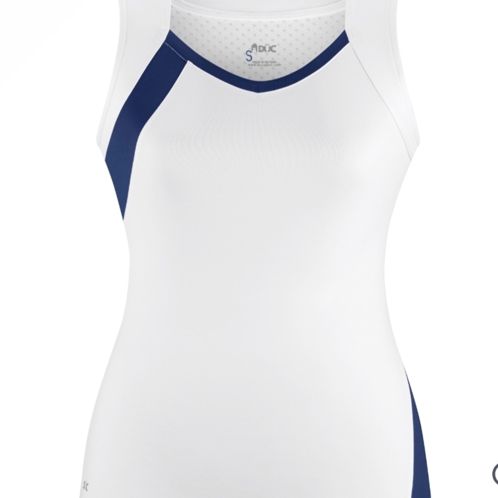 NWT-DUC Wink Women's Tank (Wht/Nvy) Size-Small